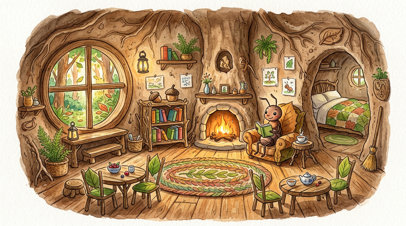 Interiér bytu v Mraveništi